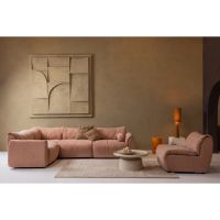 Woood Loft tafellamp metaal/bouclé 90xø22 cm - tapenade