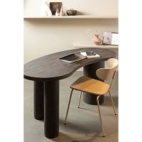 Maan organisch sidetable/bureau MDF - donkerbruin