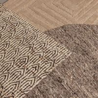 Joslin vloerkleed rond wol 170x240 cm - naturel melange