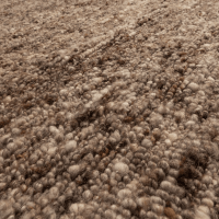 Woood Efia vloerkleed rond wol ø200 cm - bruin melange