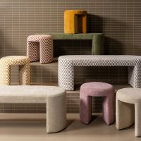 Charlie gestoffeerde kruk ruit