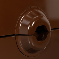 Woood Merge ladekast 6 lades hout - bruin/rood