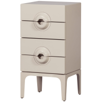 Woood Merge ladekast 4 lades hout - greige