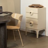 Woood Merge ladekast 4 lades hout - greige