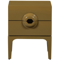 Merge ladekast/nachtkastje 2 lades hout - honinggeel