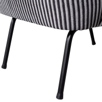 Woood Vogue fauteuil streep - zwart/grijs