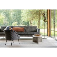 Woood Vogue fauteuil streep - zwart/grijs