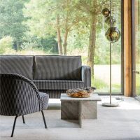 Woood Vogue fauteuil streep - zwart/grijs