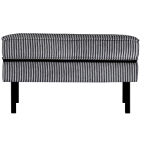 Rodeo hocker op poten streep - zwart/grijs