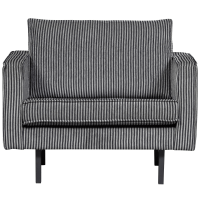 Woood Rodeo fauteuil gestreept - zwart/grijs