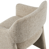 Woood Lyric eetkamerstoel met wielen - greige