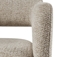 Woood Lyric eetkamerstoel met wielen - greige