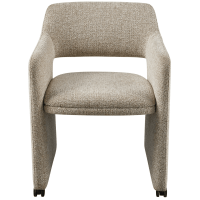 Woood Lyric eetkamerstoel met wielen - greige