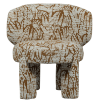Upke fauteuil met dessin - naturel/bruin