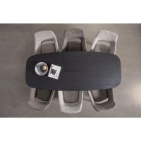 Arros eettafel uitschuifbaar 180-220x90 cm mdf - zwart