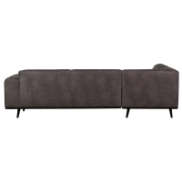 Statement hoekbank links ecoleer - donkergrijs