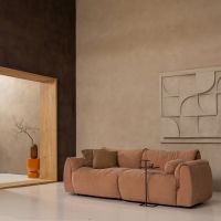 Woood Baggy 1-zits met arm links geweven chenille - oudroze