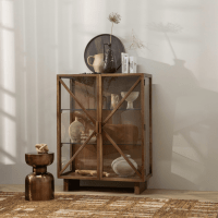 Woood Indre vaas aluminium - bruin