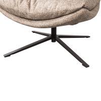 Woood Arve draaifauteuil bedrukte stof - naturel melange