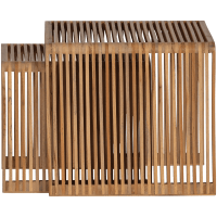 Woood Jasmijn bijzettafel set van 2 recycled teak - naturel