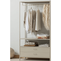 Woood Ferris openkledingkast 100 cm metaal - zand