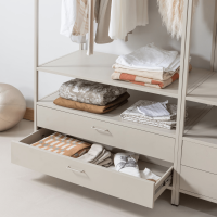 Woood Ferris openkledingkast 100 cm metaal - zand