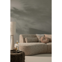 Woood Olven fluffy poef laag - bruin