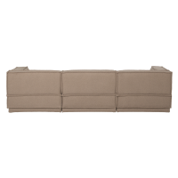 Woood Manu chaise longue bank rechts teddy - taupe