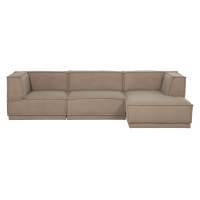 Woood Manu chaise longue bank rechts teddy - taupe