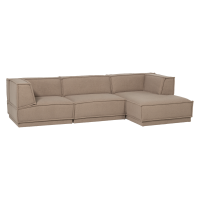 Woood Manu chaise longue bank rechts teddy - taupe