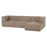 Woood Manu chaise longue bank rechts teddy - taupe