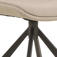 Skog eetkamerstoel | grijs metaal onderstel | stof Basel - beige