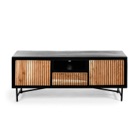 Haki tv-meubel 140cm naturel/zwart van het woonmerk Vurna