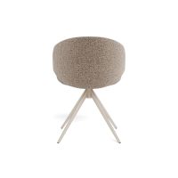 Nøra Modu draaistoel | grijs metaal onderstel | stof Monza - beige