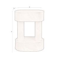 Magenta bijzettafel rood