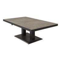 Murcia negro verstelbare eettafel 140x85 cm - antraciet