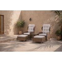 Svea Omar vouwbaar loungeset - naturel