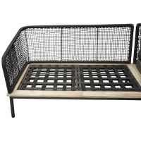 Omarion loungest met hoekbank en tafel - zwart