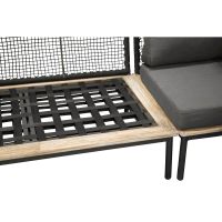 Omarion loungest met hoekbank en tafel - zwart