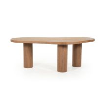 Bobbie eettafel organisch walnoot - lichtbruin