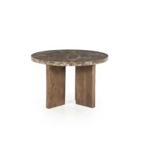 Lando salontafel rond ø60 cm marmer - bruin