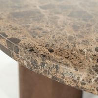 Lando salontafel rond ø80 cm marmer - bruin