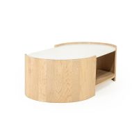 Don salontafel ovaal - naturel/marmer