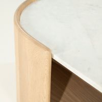 Don salontafel ovaal - naturel/marmer