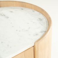 Don tv-meubel 165 cm - naturel hout/marmer