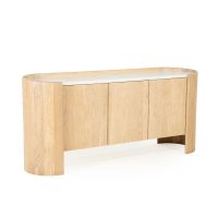 Don dressoir 165 cm - naturel/marmer