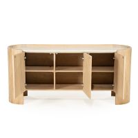 Don dressoir 165 cm - naturel/marmer