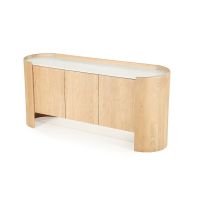 Don dressoir 165 cm - naturel/marmer
