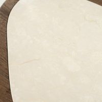 Fred bijzettafel organisch - bruin hout/marmer