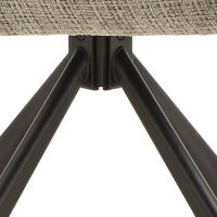 Nøra Linsa draaibare armstoel | zwart metaal onderstel | stof Juto - grijs